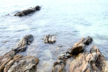 Summer beach   and the beautiful sky