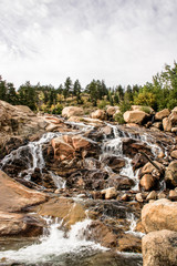 Waterfall in the Rocky Mountains