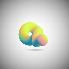 Abstract 3D vector design background of  fluid shape