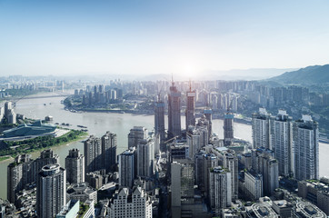 Modern metropolis skyline, Chongqing, China,