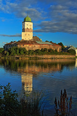 Fototapeta na wymiar Vyborg castle on island