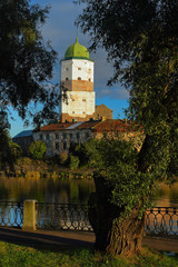 Vyborg castle on island