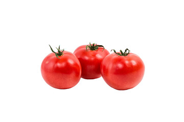 Tomatoes on a white background