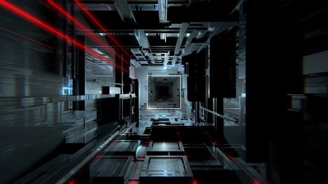 VJ Futuristic Dark Tunnel