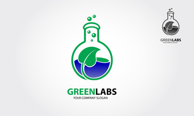 Green Labs Vector Logo Template. The Green Lab logo is a creative logo template. A stylish, modern and professional identity, great for your business.