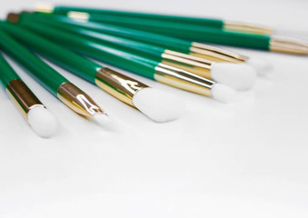 Obraz premium Brushes for make-up with white nap