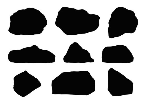 stones silhouette vector isolated
