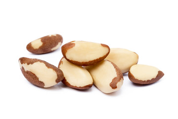 Para nuts isolated on a white background