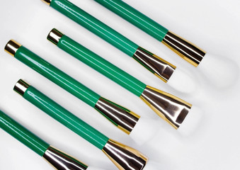 Brushes for make-up with white nap