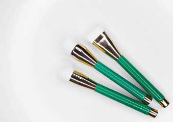 Brushes for make-up with white nap