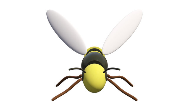 Bee 3D illustration front