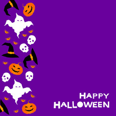 Happy halloween card template. Abstract halloween pattern for design card, party invitation, poster