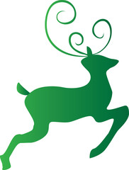 Reindeer Graphic Green