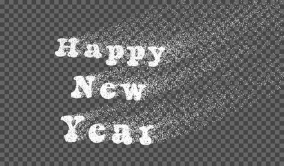 New Year from flying particles