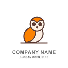 Simple Owl Bird Animal Logo Vector Mascot 