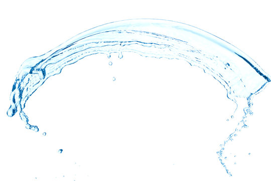 Water on a white background