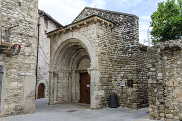 Romanesque church of the medieval town of Besalu, Gerona, Spain.