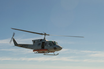 Fototapeta na wymiar Military helicopter trainning