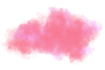 Explosion of colored powder isolated on white background.