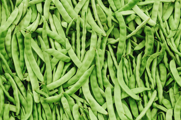 Fresh green beans ( string bean ) in the market