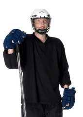 Young guy hockey player