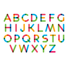 Marker letters. Alphabet.