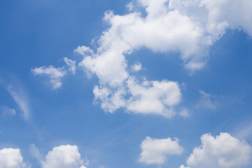 Obraz na płótnie Canvas Blue sky with cloud as background