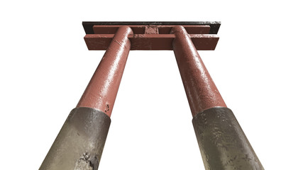 Japanese torii 3D illustration look up