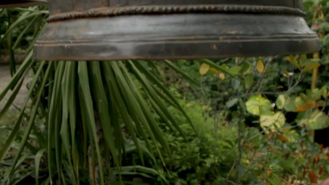 Mallet for sacral gong (bell) in Wat Saket Ratcha Wora Maha Wihan the Golden Mount. Bangkok, Thailand.