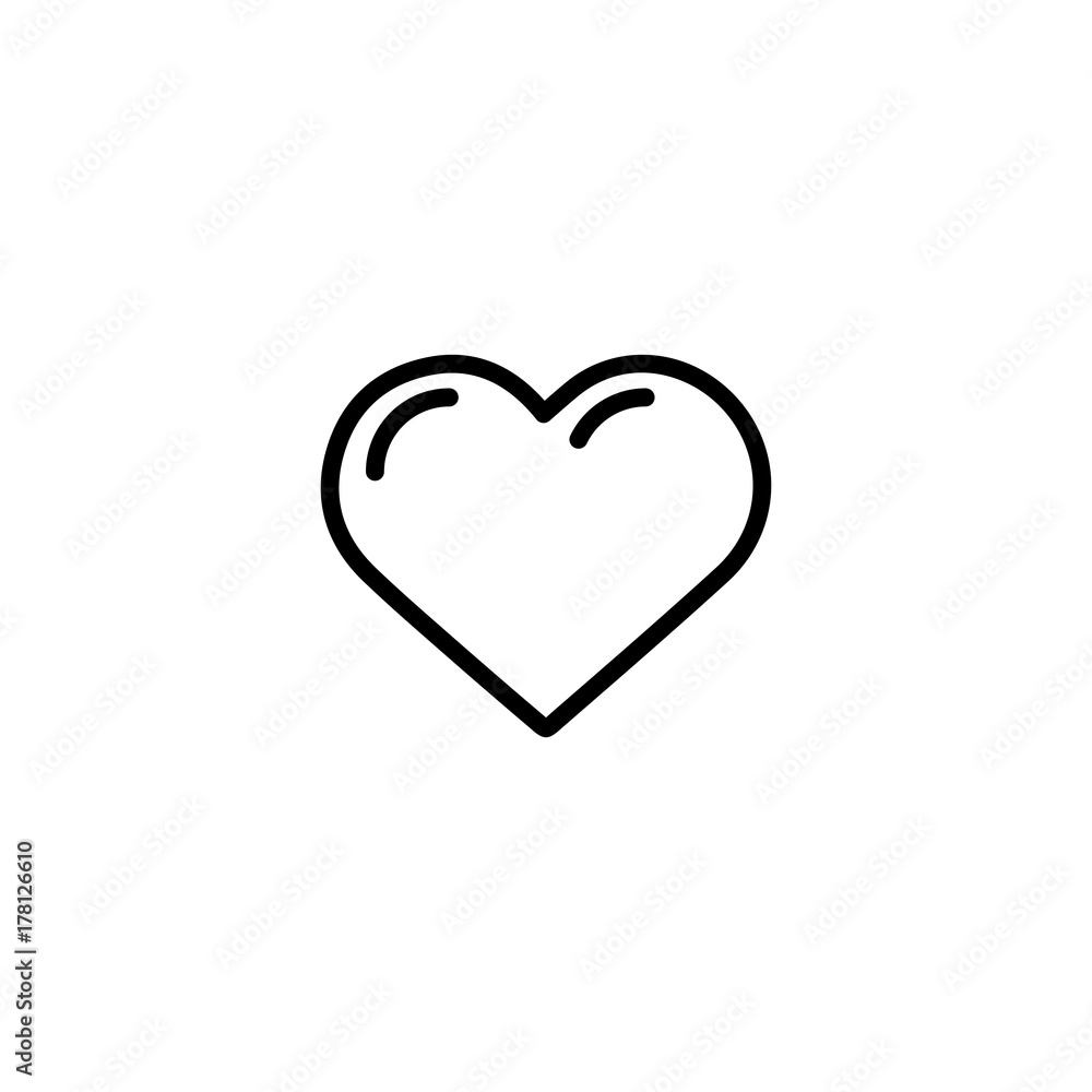 Poster Modern heart line icon.