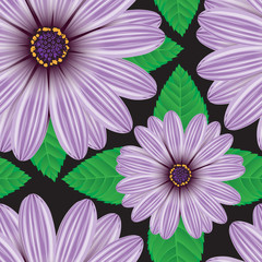 Seamless Pattern Lilac Blossom Flower