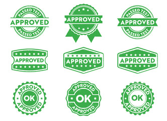 ok approved logo stamp and label set