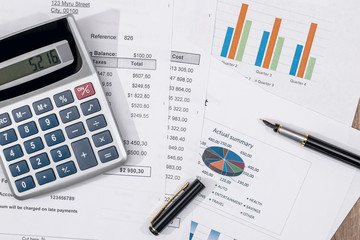 analysis  finance report, sales, savings. Business concept.