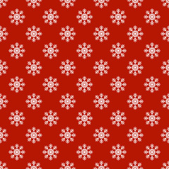 Christmas New Year seamless pattern with snowflakes. Holiday background. Snowflakes. Xmas winter trendy decoration. Festive texture. Hand drawn vector illustration. Snow pattern. Wrapping gift paper.