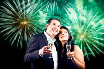 Couple Enjoying New Year's Eve