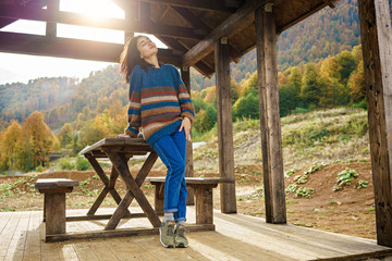 Fototapeta premium Traveler is walking outdoor