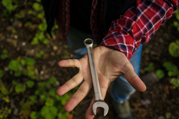 key for repair in hand