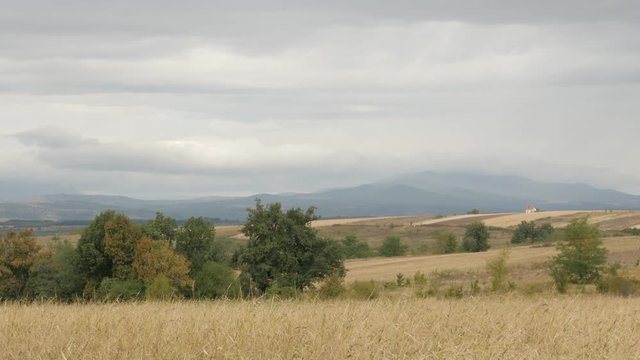 Landscape of Eastern Serbia with cloudy autumn sky footage - Famous Stol and Deli Jovan mountains