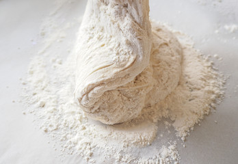 The batter for baking of white bread.
