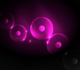 Blurred glowing circles, digital abstract background