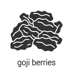 Dried goji berries glyph icon