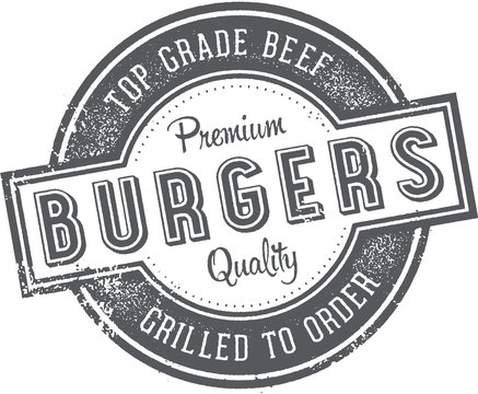 Vintage Burgers Restaurant Sign