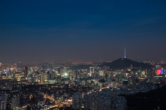 Seoul, from Mt Ansan