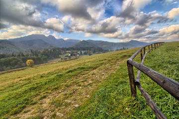 Tatra Mountains - Panorama with view on Giewont - Zakopane