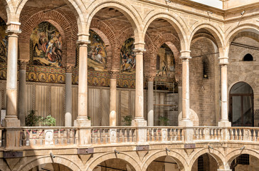 Fototapeta premium Entrance to Palatine Chapel of the Royal Palace in Palermo. 