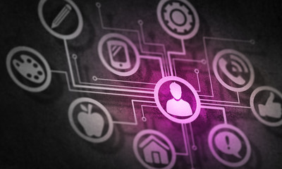 Obraz premium Social media communication