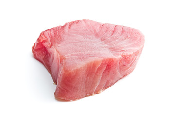 Fresh raw tuna steak.