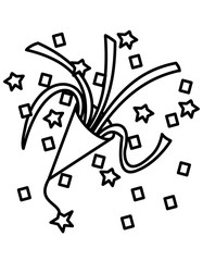 クラッカー(線画)