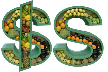 frutas en letra S - símbolo peso