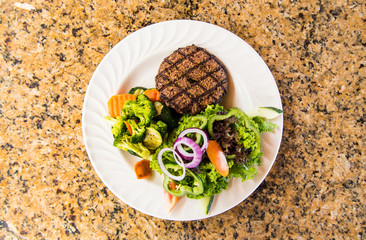 Gourmet Burger Patty with Vegetables 